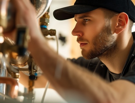 Reparaturarbeiten an Heizungsanlage in Ratingen vom SHK Servicetechniker